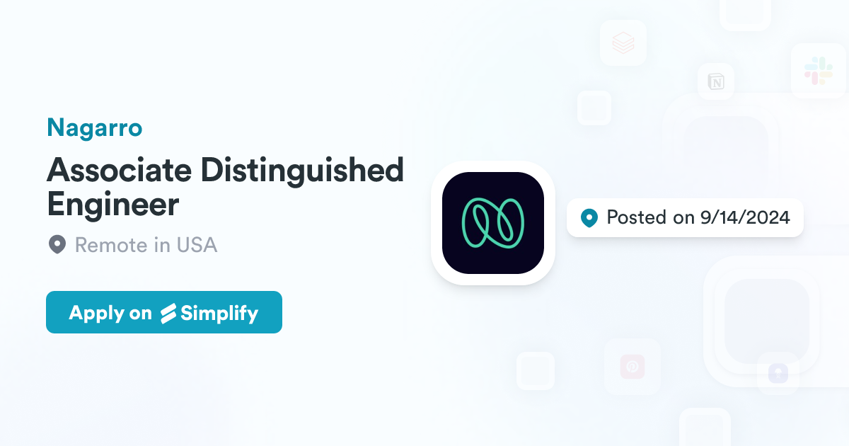 Associate Distinguished Engineer Nagarro Simplify Jobs